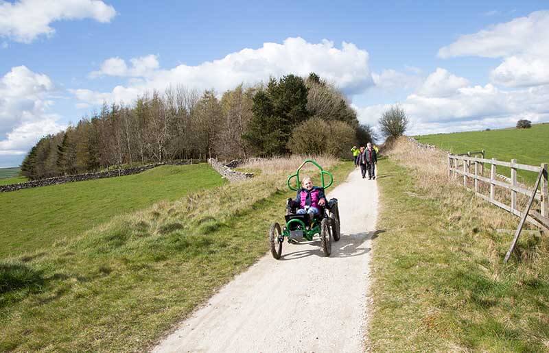 Off-Road Wheelchair on trail